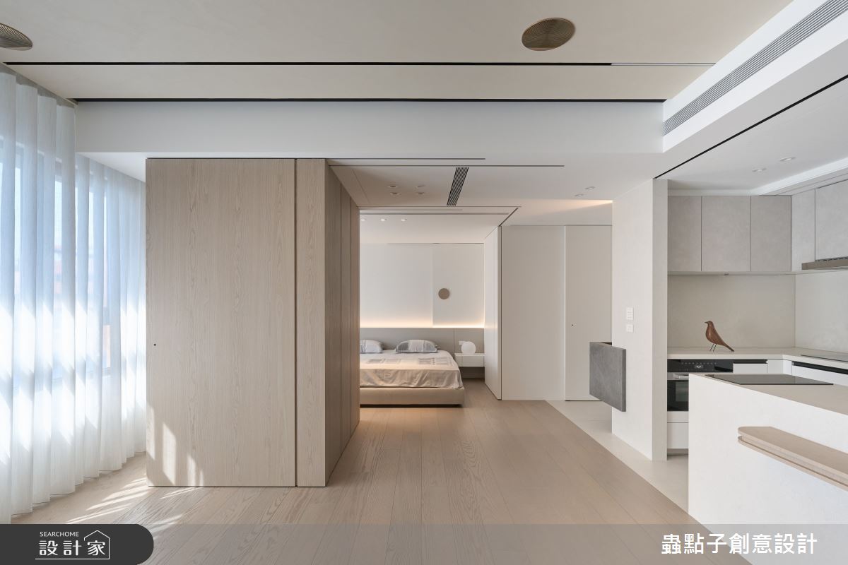 20坪新成屋(5年以下)＿簡約風客廳廚房臥室中島案例圖片＿蟲點子創意設計＿蟲點子_130之18