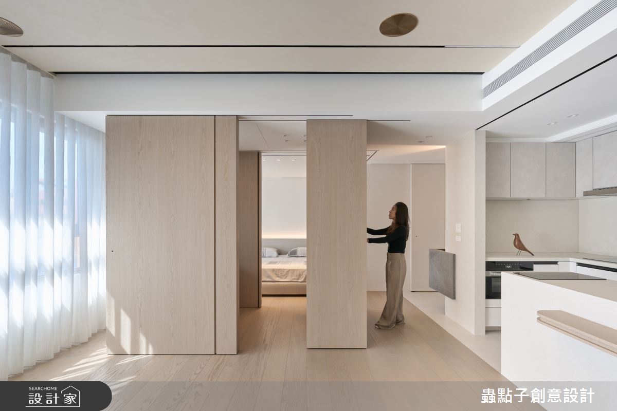 20坪新成屋(5年以下)＿簡約風客廳廚房書房中島案例圖片＿蟲點子創意設計＿蟲點子_130之20