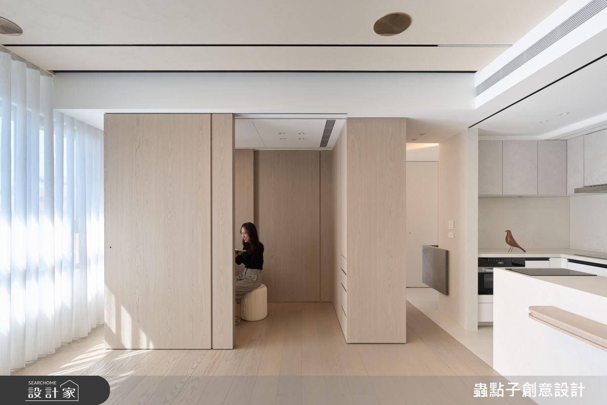 20坪新成屋(5年以下)＿簡約風客廳廚房書房中島案例圖片＿蟲點子創意設計＿蟲點子_130之23