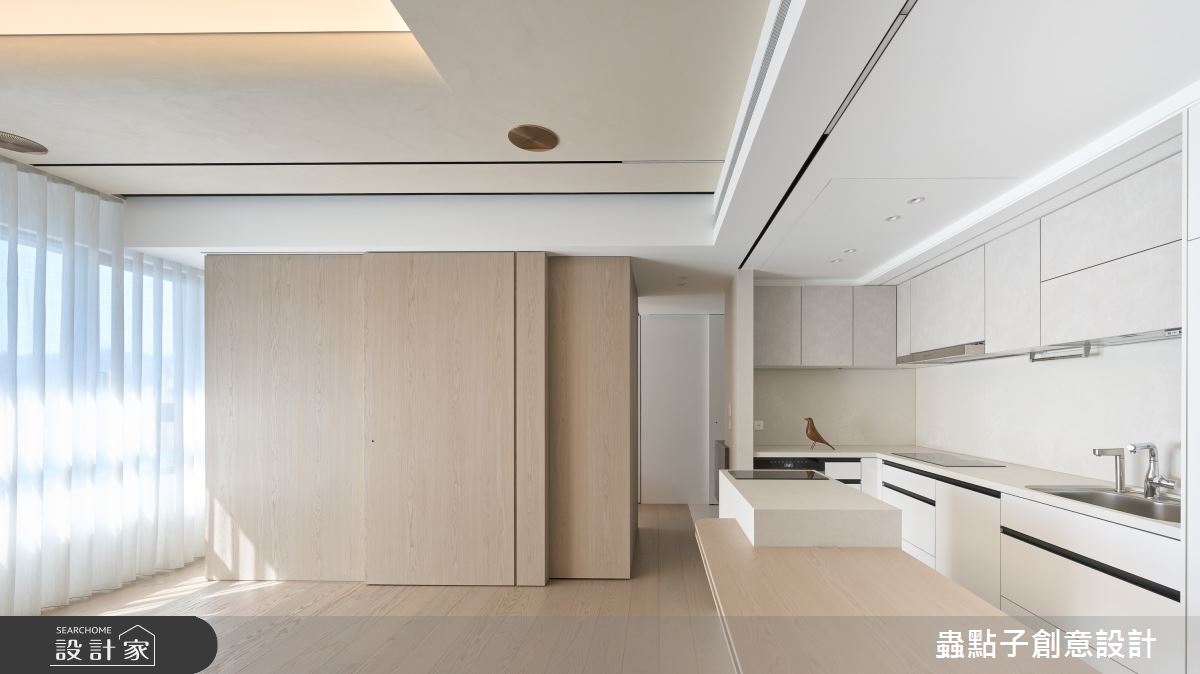 20坪新成屋(5年以下)＿簡約風廚房書房中島案例圖片＿蟲點子創意設計＿蟲點子_130之25