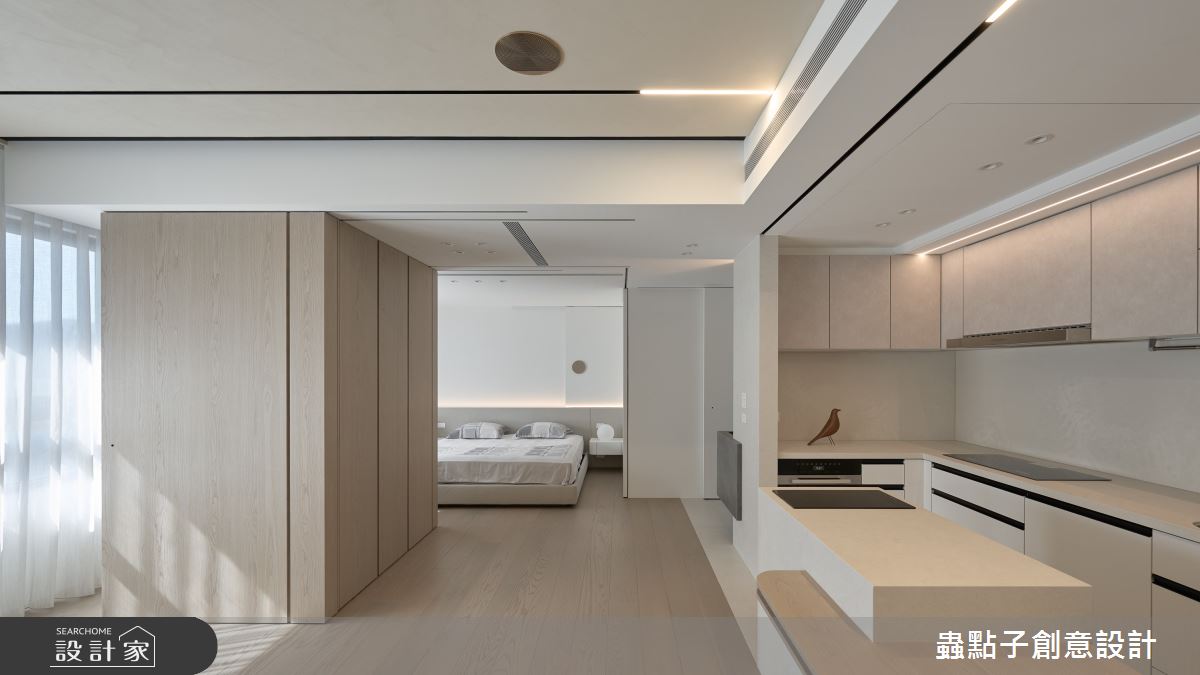 20坪新成屋(5年以下)＿簡約風客廳餐廳廚房臥室書房中島案例圖片＿蟲點子創意設計＿蟲點子_130之33