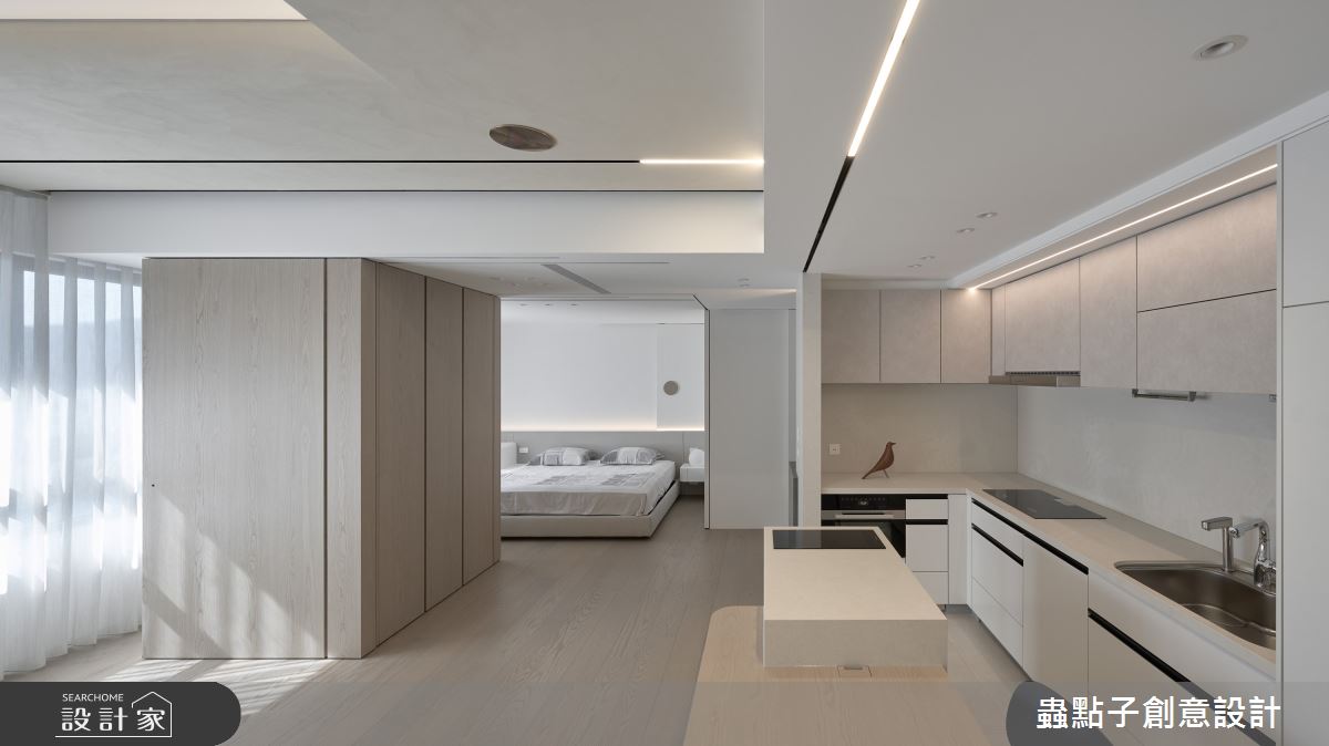 20坪新成屋(5年以下)＿簡約風客廳餐廳廚房臥室書房中島案例圖片＿蟲點子創意設計＿蟲點子_130之34