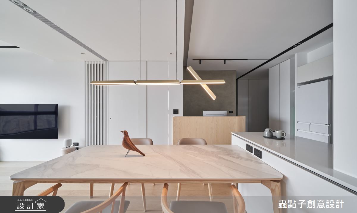 28坪新成屋(5年以下)＿簡約風餐廳書房中島案例圖片＿蟲點子創意設計＿蟲點子_131之20
