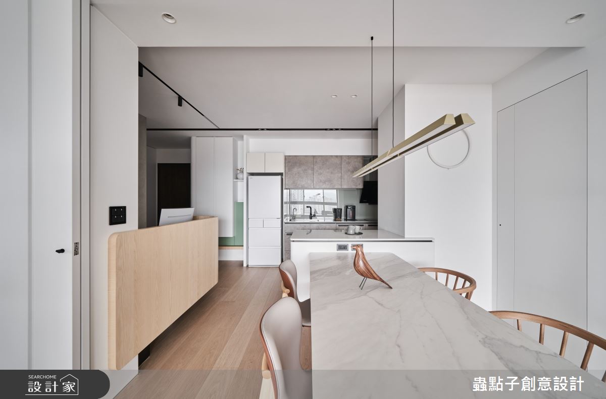 28坪新成屋(5年以下)＿簡約風餐廳廚房書房中島案例圖片＿蟲點子創意設計＿蟲點子_131之25