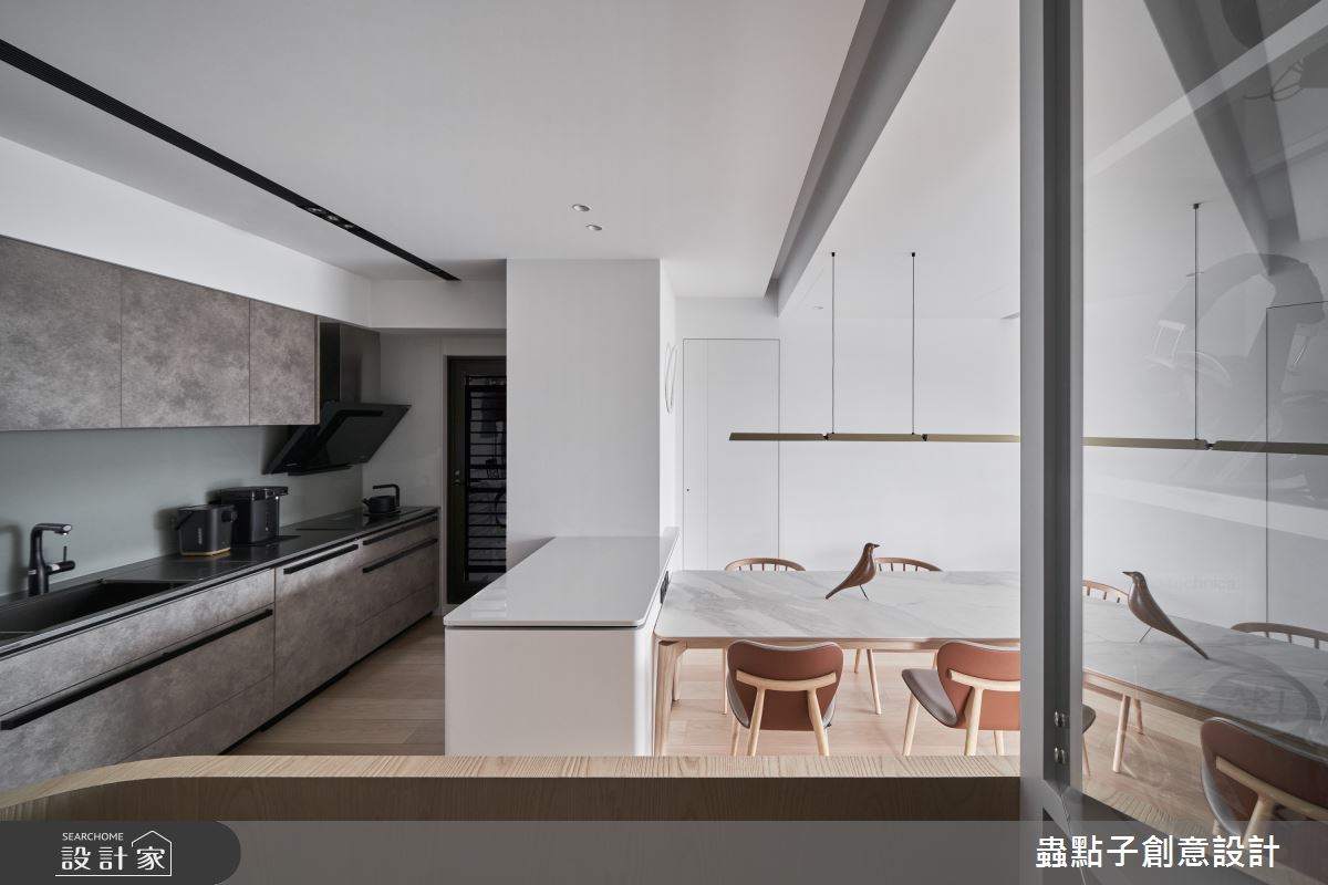 28坪新成屋(5年以下)＿簡約風餐廳廚房中島案例圖片＿蟲點子創意設計＿蟲點子_131之30