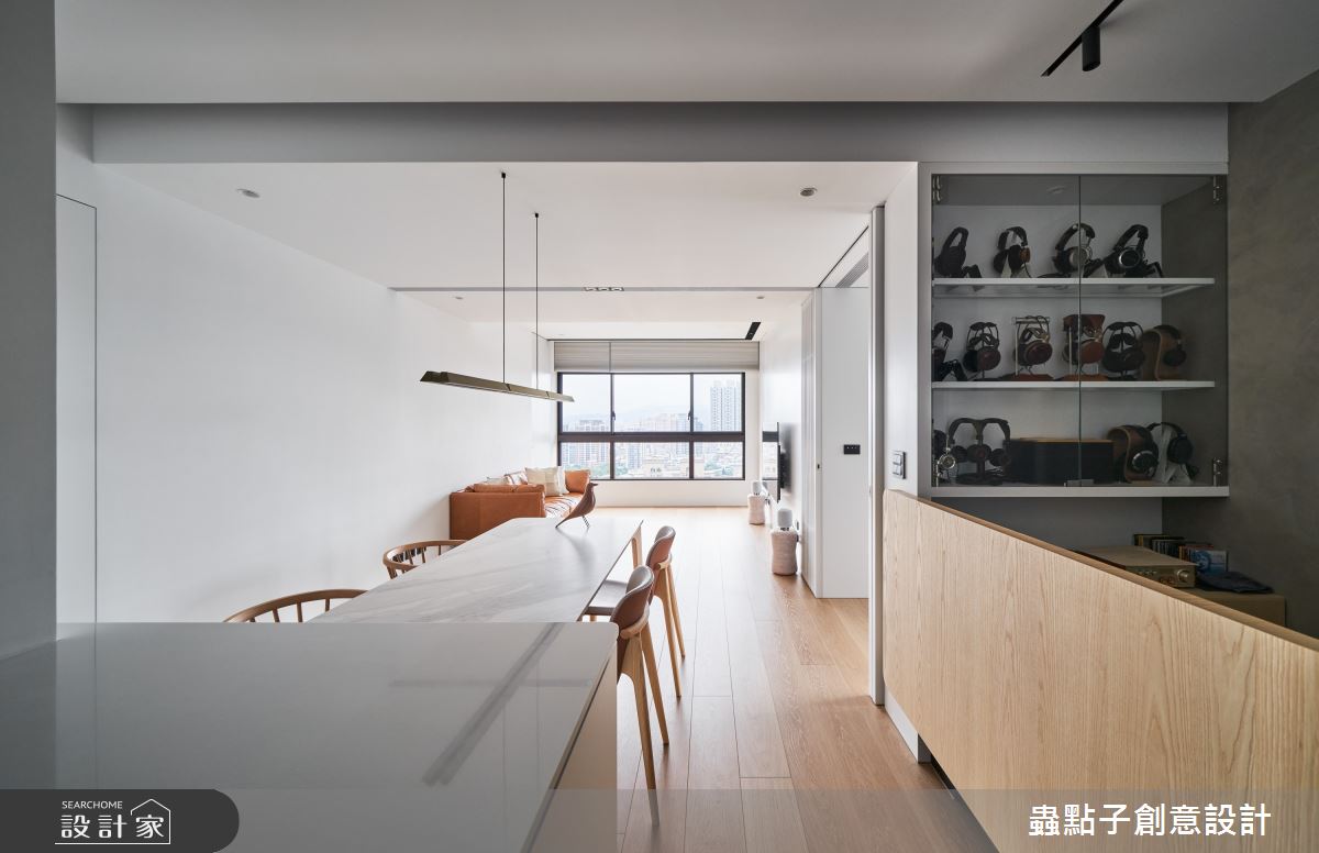28坪新成屋(5年以下)＿簡約風客廳餐廳書房中島案例圖片＿蟲點子創意設計＿蟲點子_131之29