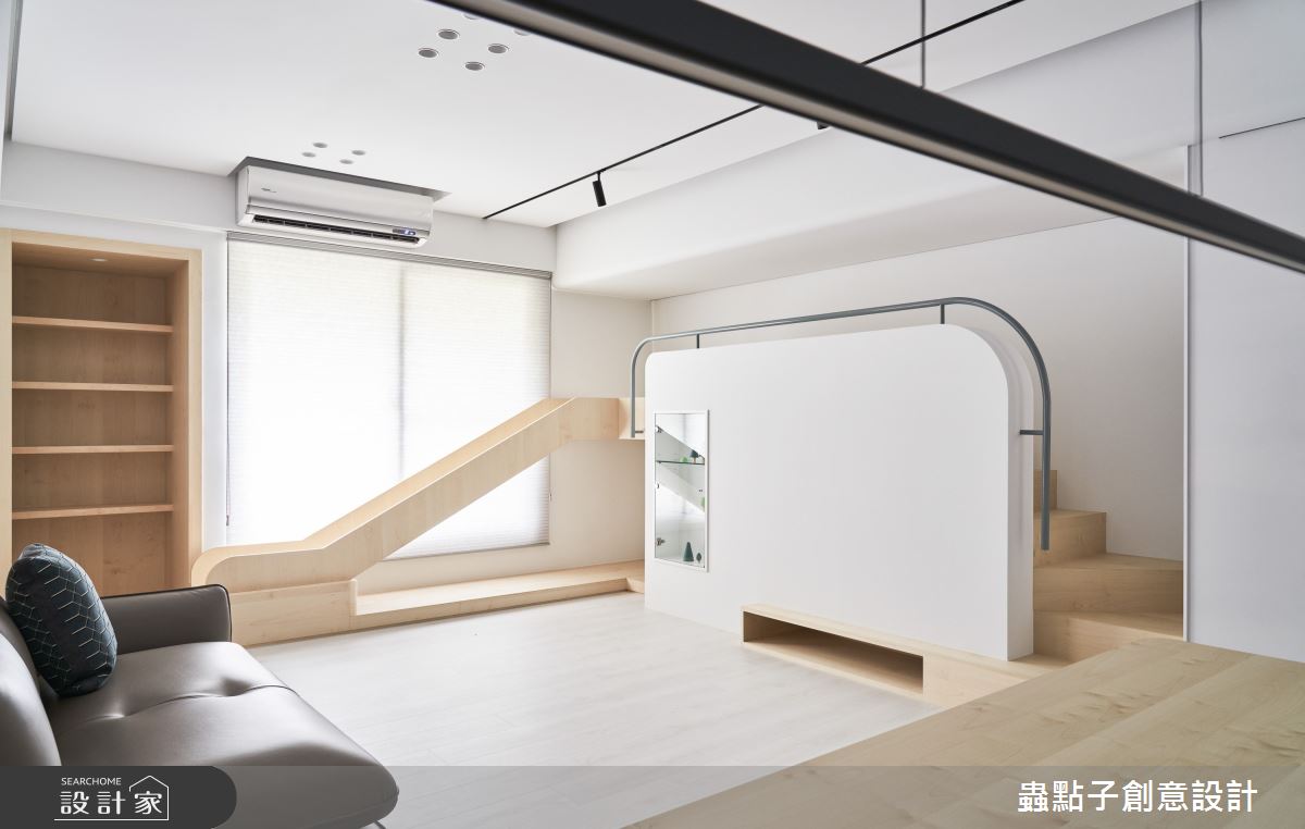 30坪中古屋(5~15年)＿簡約風客廳餐廳樓梯案例圖片＿蟲點子創意設計＿蟲點子_132之6