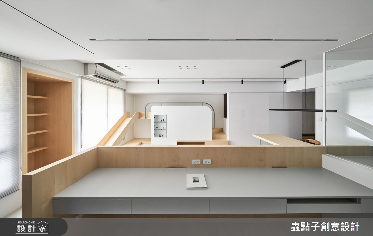 30坪中古屋(5~15年)＿簡約風客廳餐廳書房案例圖片＿蟲點子創意設計＿蟲點子_132之25