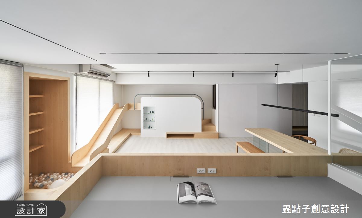 30坪中古屋(5~15年)＿簡約風客廳餐廳書房案例圖片＿蟲點子創意設計＿蟲點子_132之26