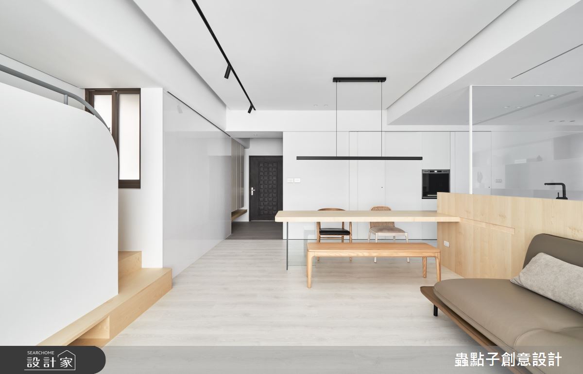 30坪中古屋(5~15年)＿簡約風玄關客廳餐廳案例圖片＿蟲點子創意設計＿蟲點子_132之34