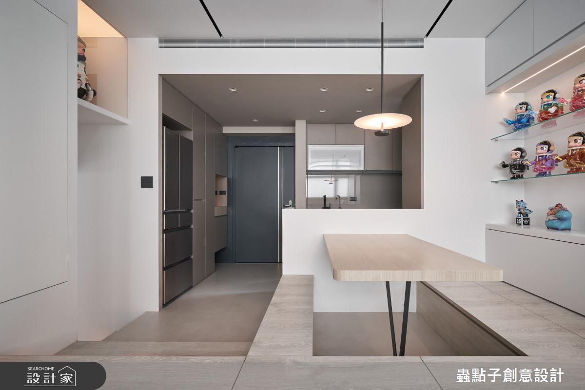 8坪中古屋(5~15年)＿簡約風玄關餐廳廚房中島案例圖片＿蟲點子創意設計＿蟲點子_133之6