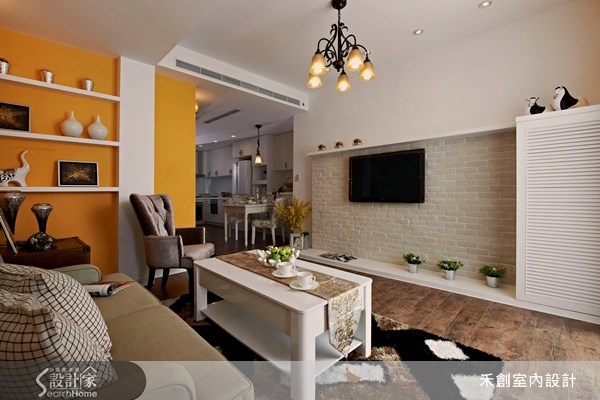 23坪老屋(16~30年)＿鄉村風客廳案例圖片＿禾捷室內裝修設計有限公司＿禾創_11之7