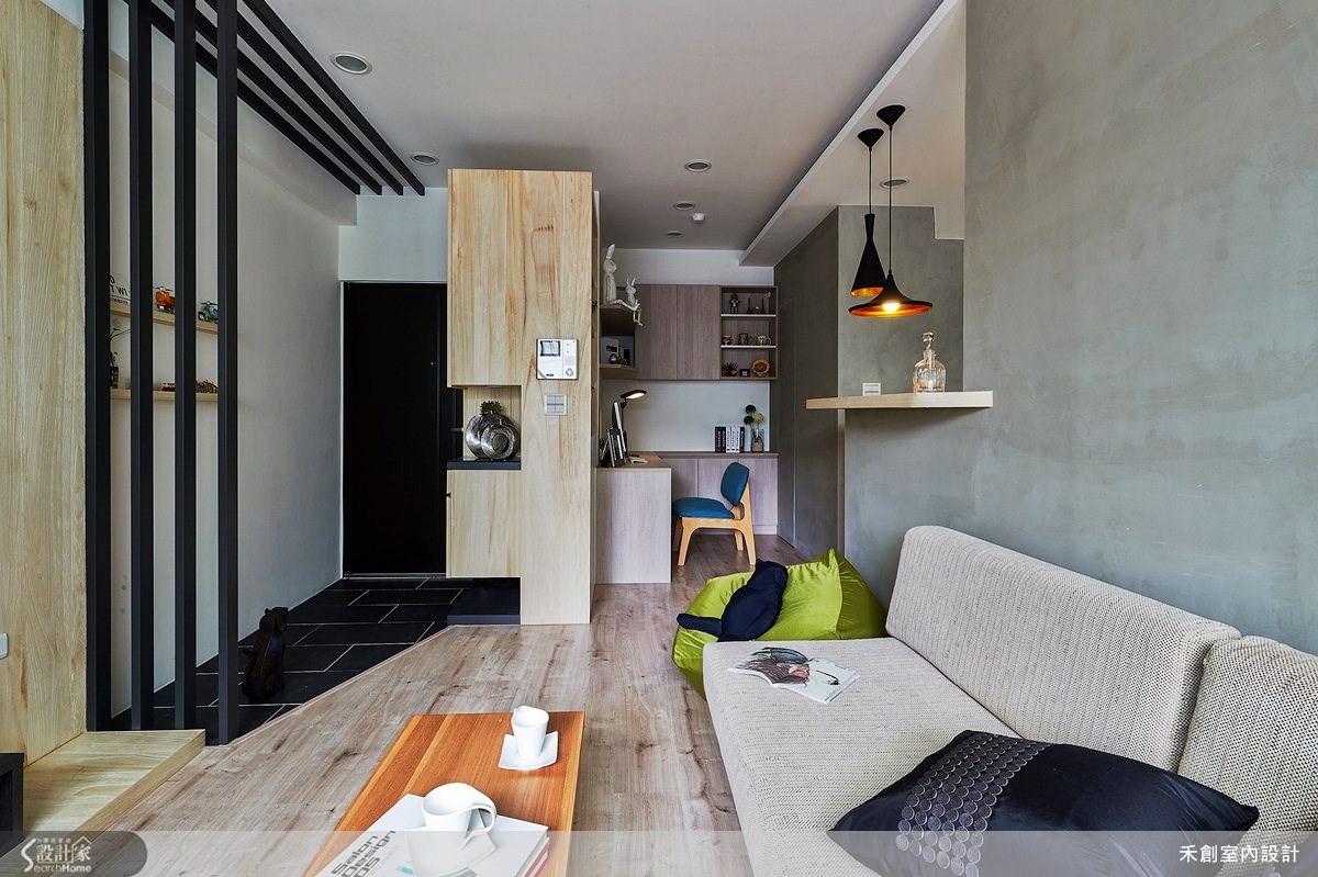 18坪老屋(16~30年)＿簡約風客廳吧檯案例圖片＿禾捷室內裝修設計有限公司＿禾創_18之2