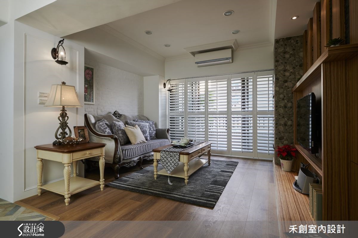 40坪新成屋(5年以下)＿鄉村風客廳案例圖片＿禾捷室內裝修設計有限公司＿禾創_21之1