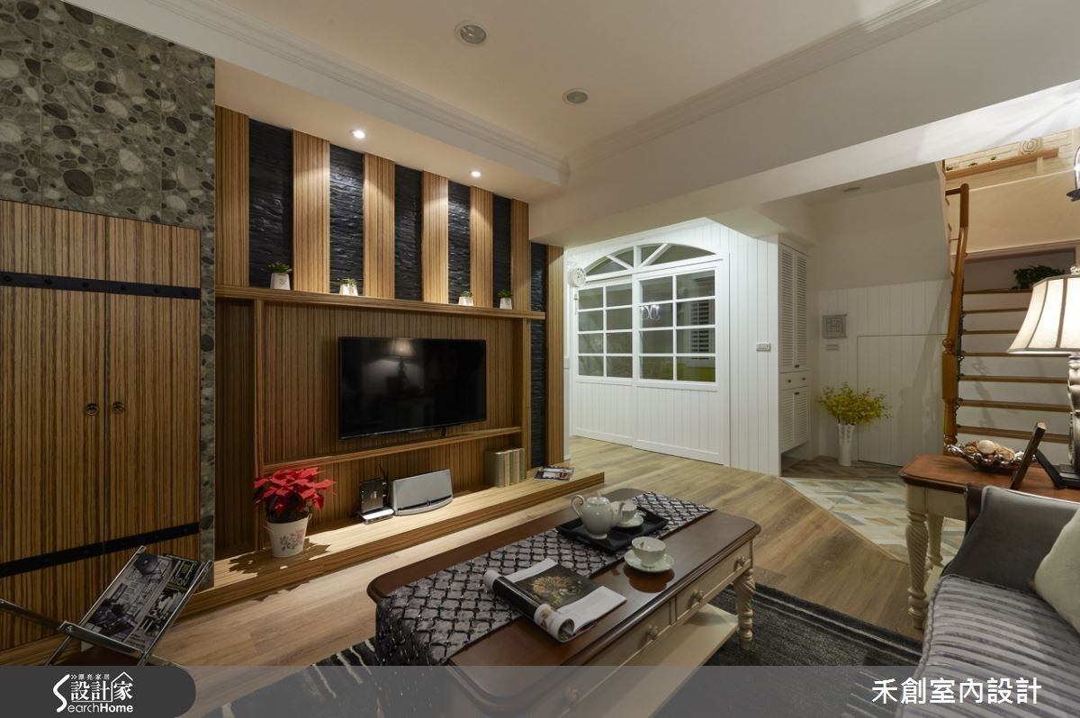40坪新成屋(5年以下)＿鄉村風客廳案例圖片＿禾捷室內裝修設計有限公司＿禾創_21之5