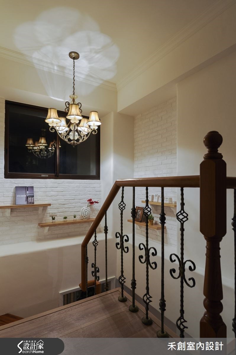 40坪新成屋(5年以下)＿鄉村風樓梯案例圖片＿禾捷室內裝修設計有限公司＿禾創_21之14