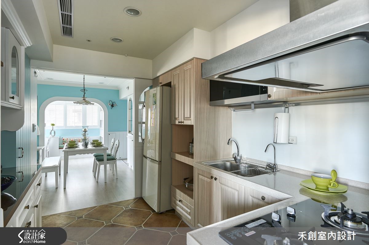 20坪老屋(16~30年)＿美式風廚房案例圖片＿禾捷室內裝修設計有限公司＿禾創_22之9
