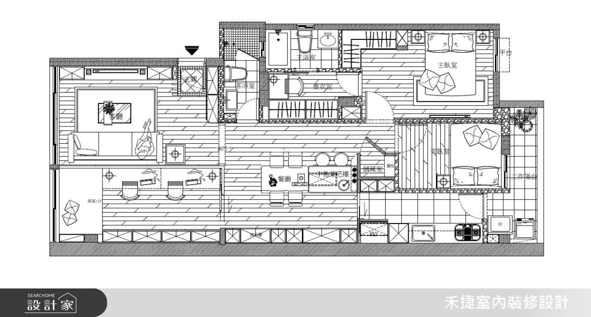 23坪老屋(16~30年)＿美式風案例圖片＿禾捷室內裝修設計有限公司＿禾捷_34之16