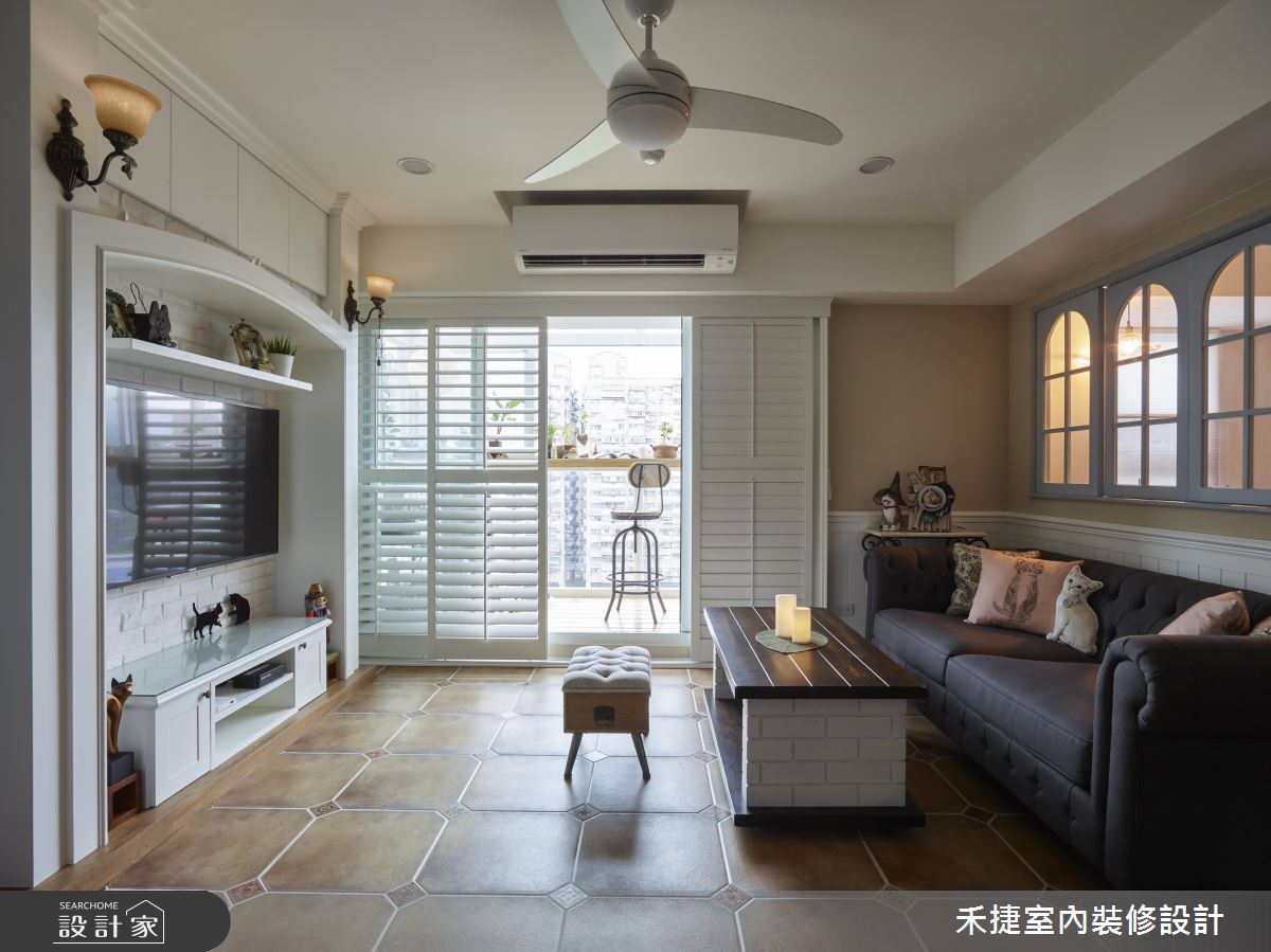 老屋(16~30年)＿鄉村風客廳案例圖片＿禾捷室內裝修設計有限公司＿禾捷_39之2