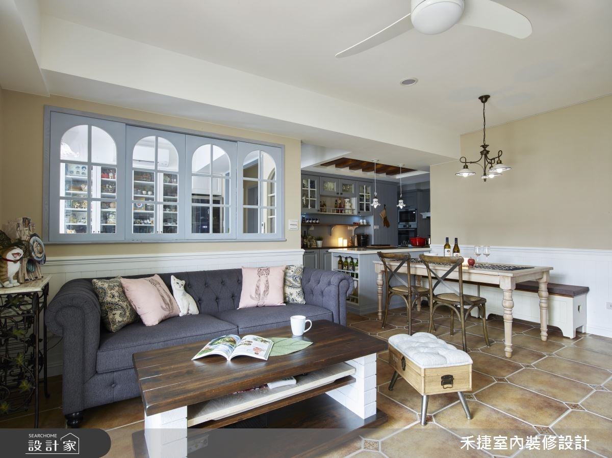 老屋(16~30年)＿鄉村風客廳案例圖片＿禾捷室內裝修設計有限公司＿禾捷_39之5
