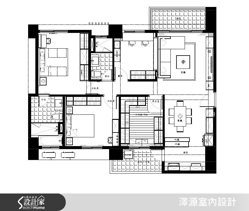 32坪新成屋(5年以下)＿鄉村風案例圖片＿澤源室內設計＿澤源_16之21