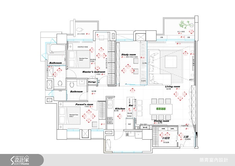 32坪新成屋(5年以下)＿現代風案例圖片＿築青室內裝修有限公司＿築青_01之16