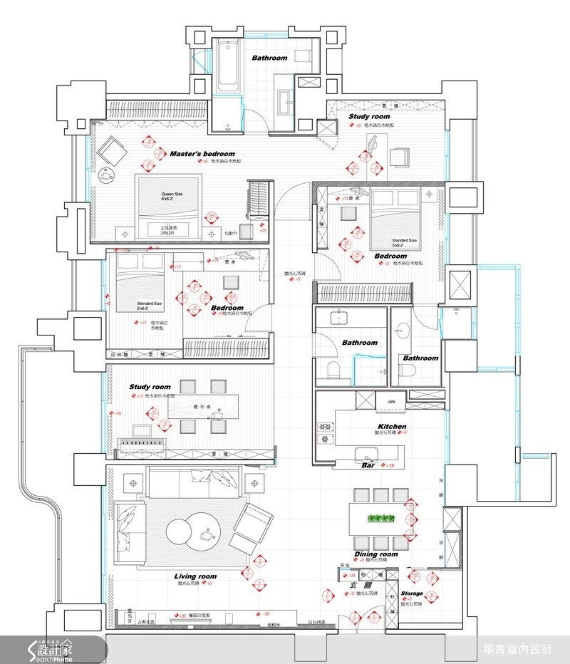 50坪預售屋＿現代風案例圖片＿築青室內裝修有限公司＿築青_05之16
