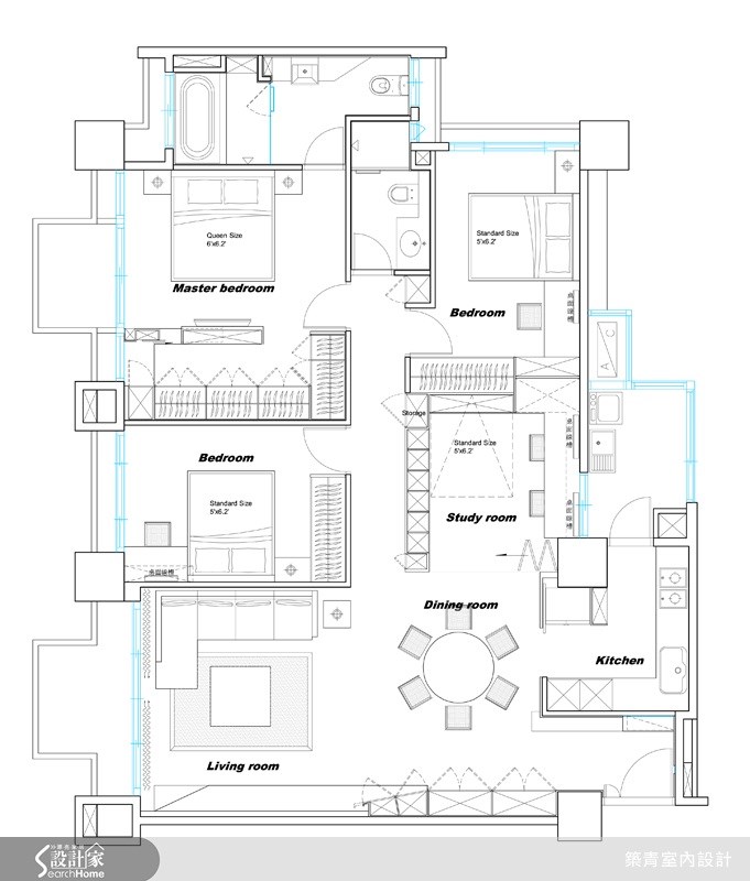 32坪預售屋＿北歐風案例圖片＿築青室內裝修有限公司＿築青_06之16