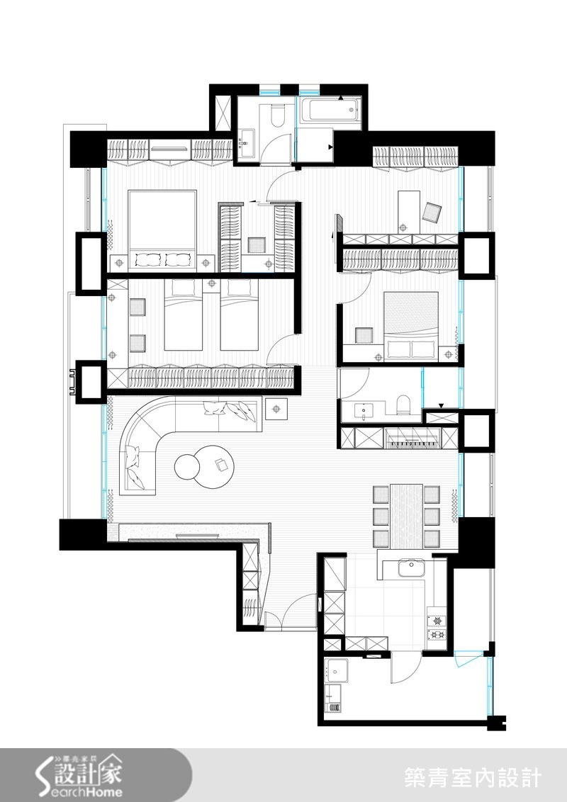 45坪預售屋＿現代風案例圖片＿築青室內裝修有限公司＿築青_26之26