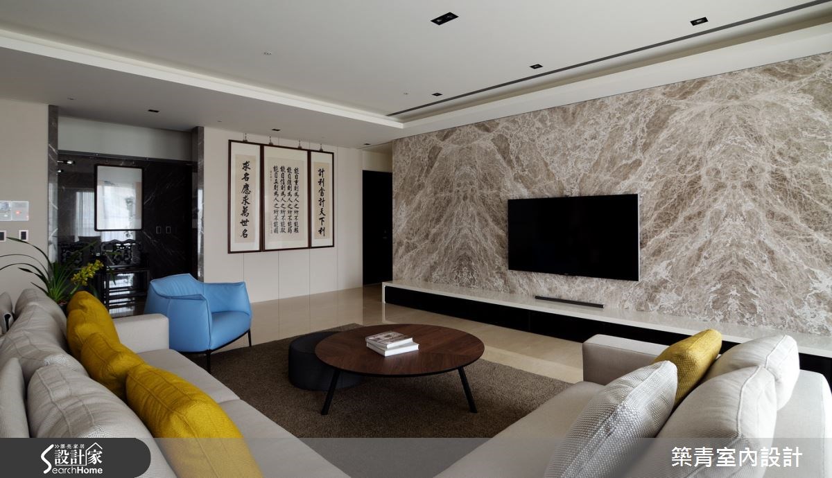 100坪預售屋＿現代風客廳案例圖片＿築青室內裝修有限公司＿築青_30之3