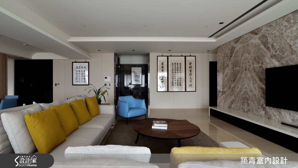 100坪預售屋＿現代風客廳案例圖片＿築青室內裝修有限公司＿築青_30之5