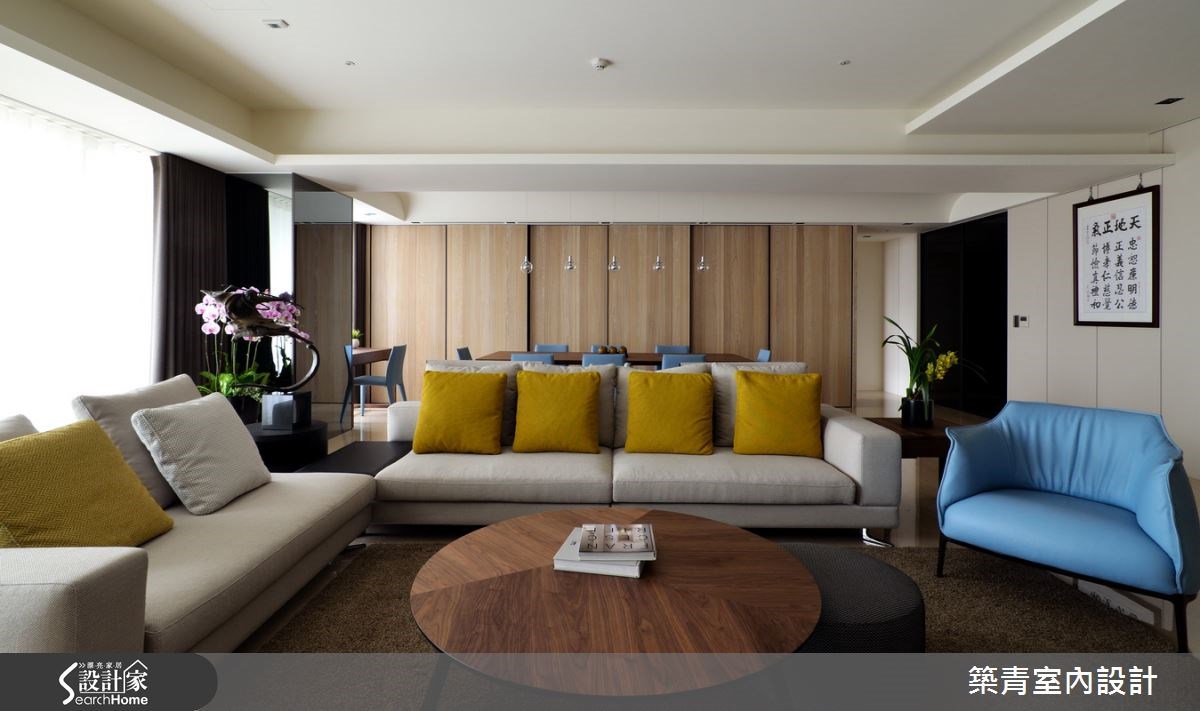100坪預售屋＿現代風客廳案例圖片＿築青室內裝修有限公司＿築青_30之8