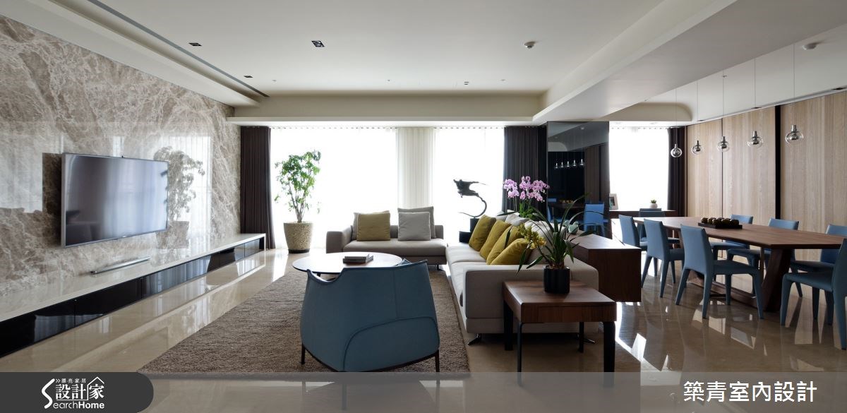 100坪預售屋＿現代風客廳案例圖片＿築青室內裝修有限公司＿築青_30之9
