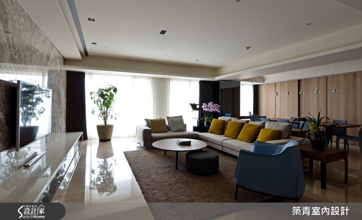 100坪預售屋＿現代風客廳案例圖片＿築青室內裝修有限公司＿築青_30之10