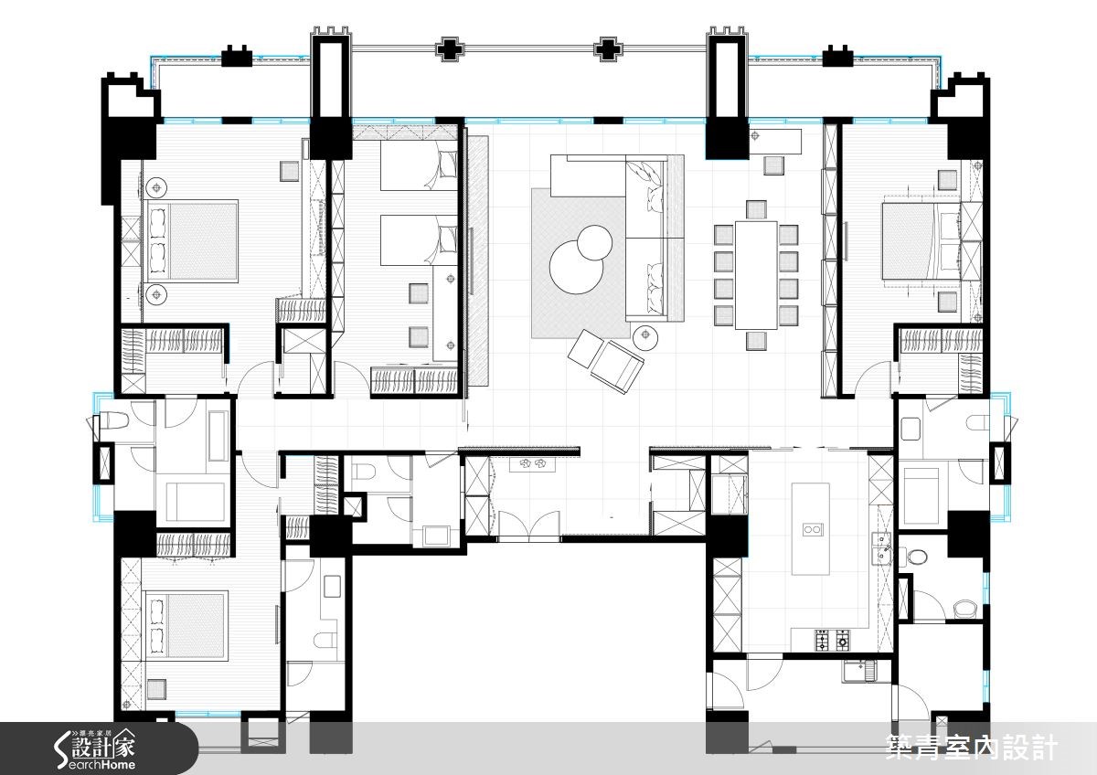 100坪預售屋＿現代風案例圖片＿築青室內裝修有限公司＿築青_30之26