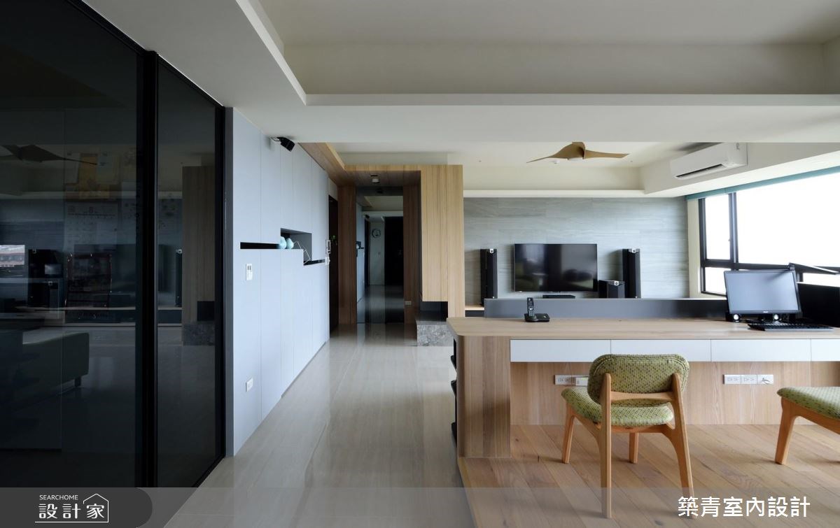 45坪預售屋＿現代風玄關客廳書房案例圖片＿築青室內裝修有限公司＿築青_43之11