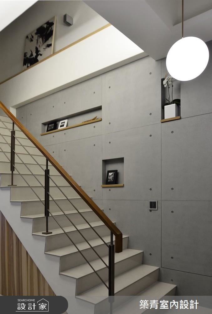 90坪新成屋(5年以下)＿現代風樓梯案例圖片＿築青室內裝修有限公司＿築青_44之13