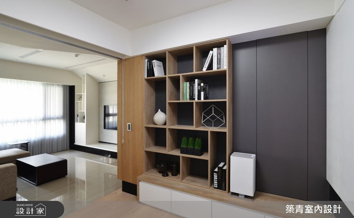 45坪預售屋＿混搭風客廳書房案例圖片＿築青室內裝修有限公司＿築青_45之10