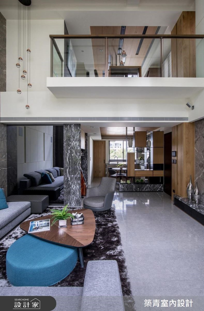 90坪新成屋(5年以下)＿現代風客廳案例圖片＿築青室內裝修有限公司＿築青_46之4