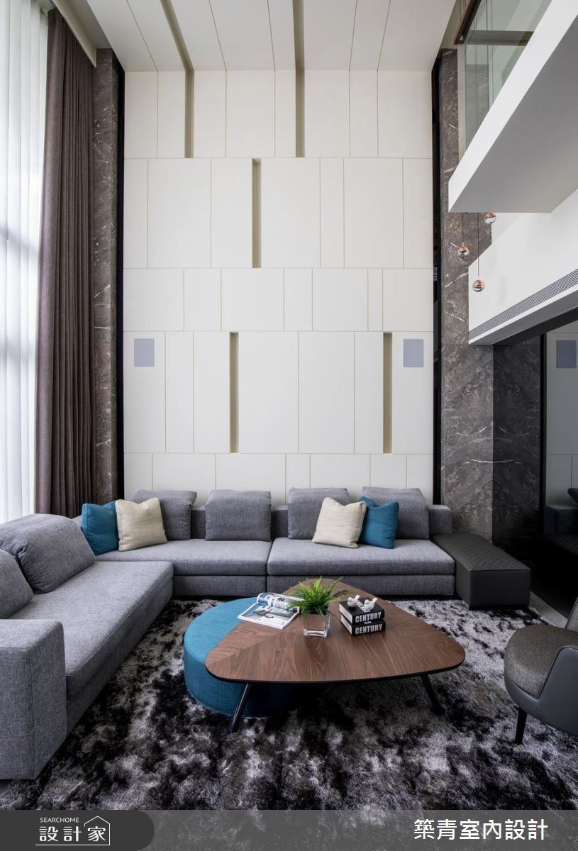 90坪新成屋(5年以下)＿現代風客廳案例圖片＿築青室內裝修有限公司＿築青_46之5