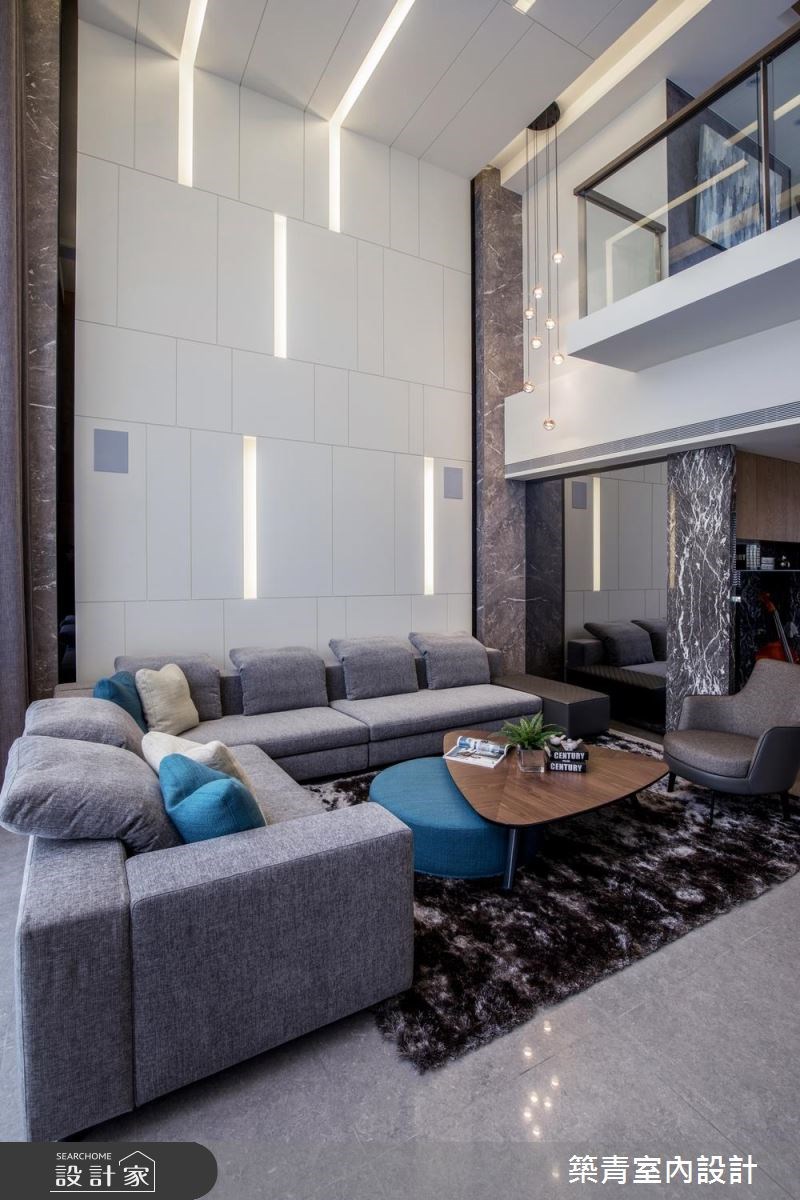 90坪新成屋(5年以下)＿現代風客廳案例圖片＿築青室內裝修有限公司＿築青_46之7