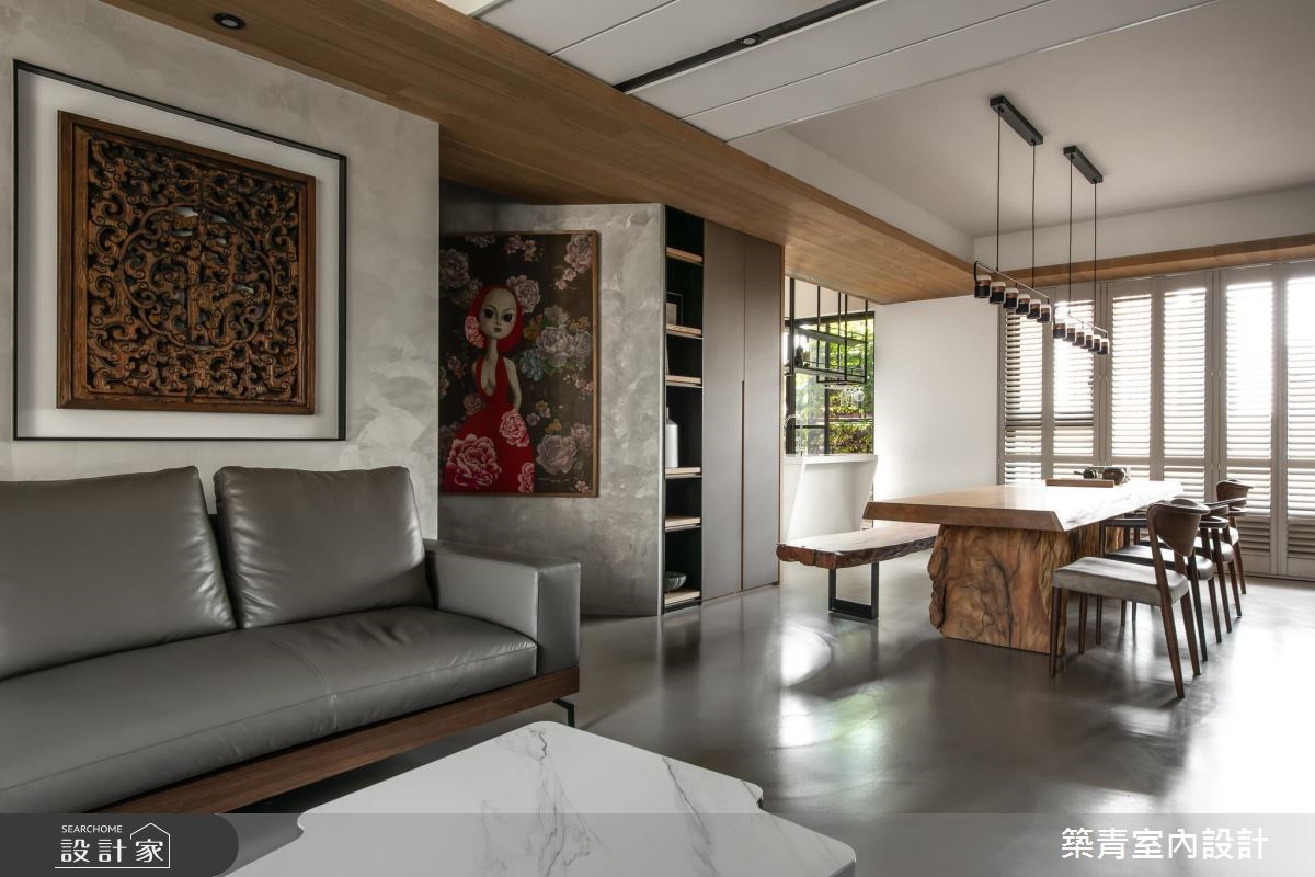 32坪新成屋(5年以下)＿混搭風客廳案例圖片＿築青室內裝修有限公司＿築青_49之6