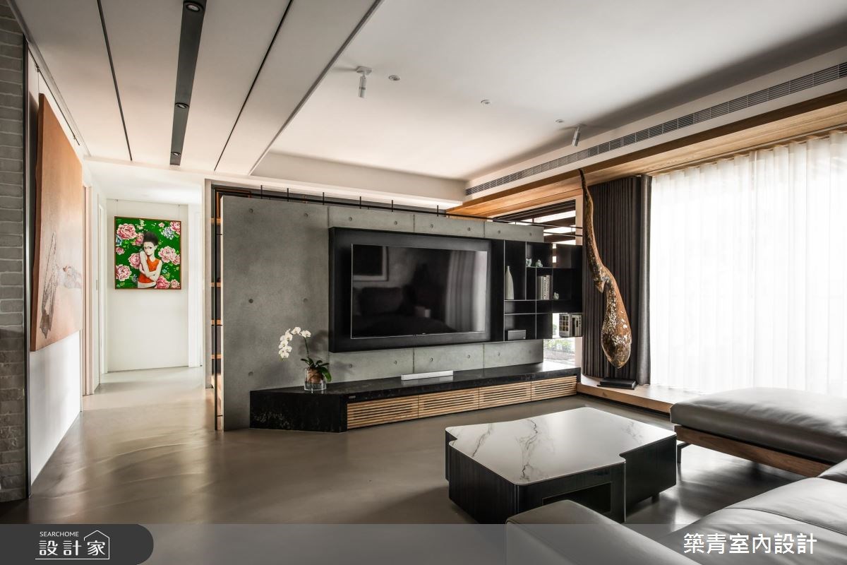 32坪新成屋(5年以下)＿混搭風客廳案例圖片＿築青室內裝修有限公司＿築青_49之16