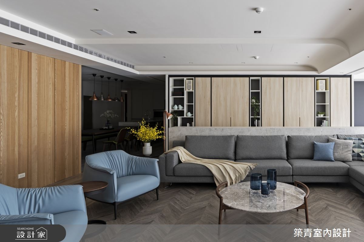 100坪新成屋(5年以下)＿現代風客廳案例圖片＿築青室內裝修有限公司＿築青_55之8
