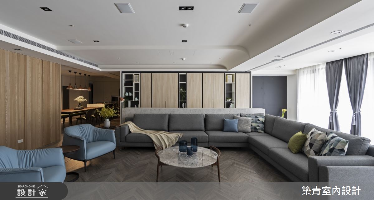 100坪新成屋(5年以下)＿現代風客廳案例圖片＿築青室內裝修有限公司＿築青_55之6