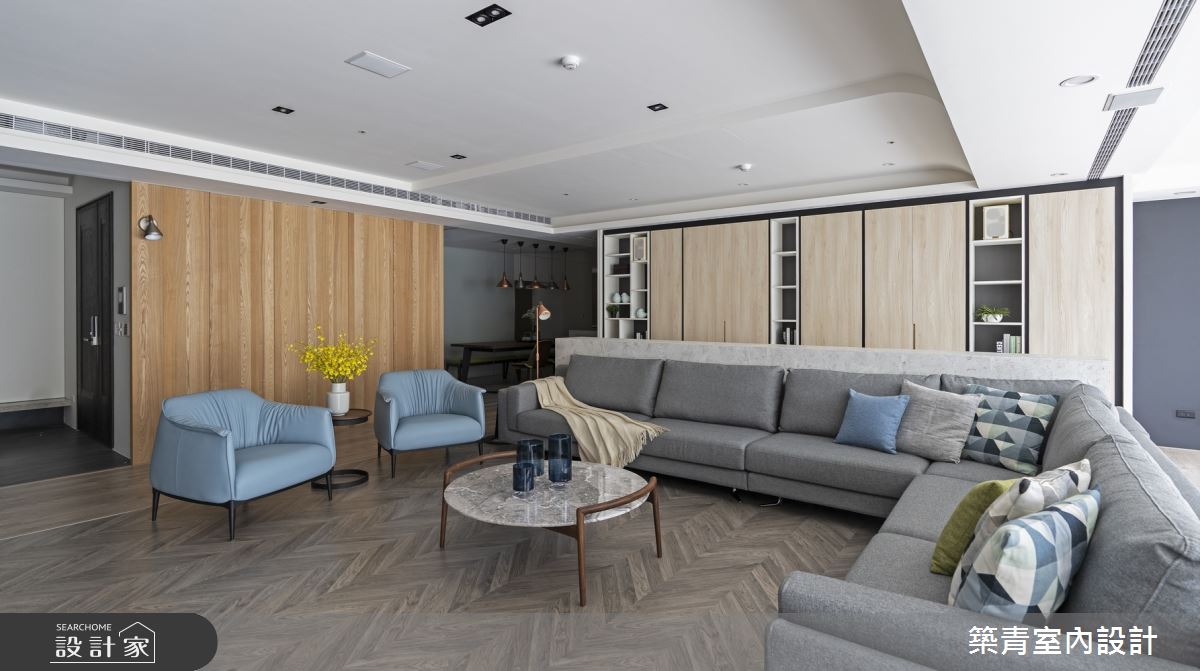 100坪新成屋(5年以下)＿現代風客廳案例圖片＿築青室內裝修有限公司＿築青_55之7