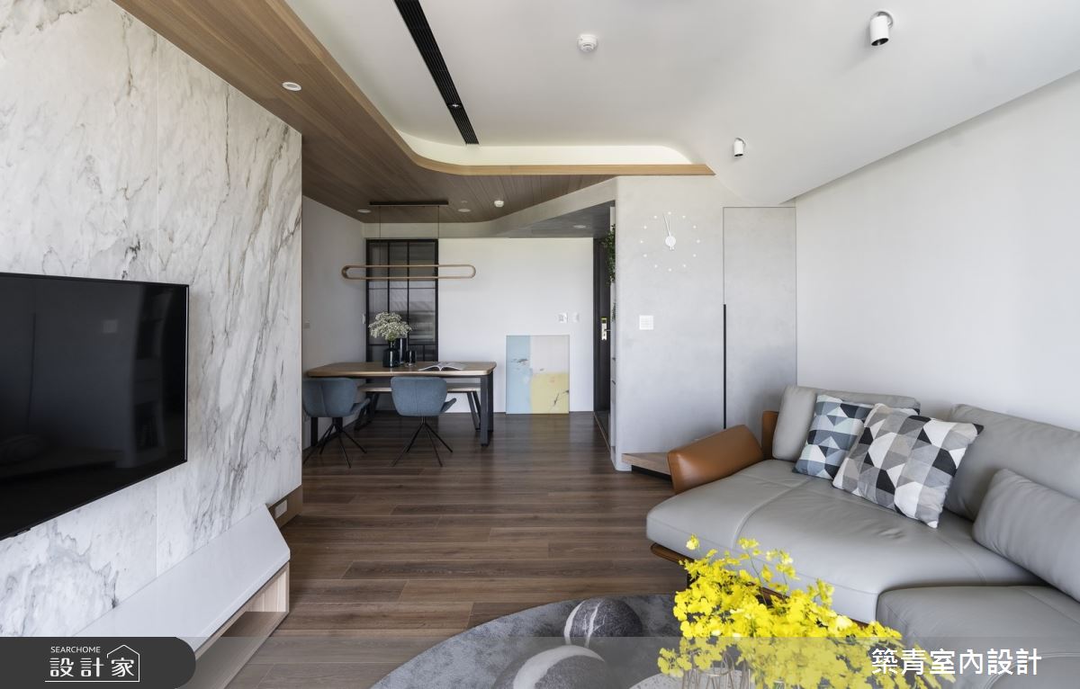 40坪新成屋(5年以下)＿現代風客廳案例圖片＿築青室內裝修有限公司＿築青_57之2