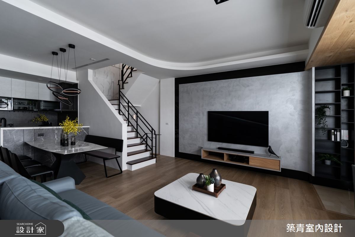 48坪新成屋(5年以下)＿現代風客廳案例圖片＿築青室內裝修有限公司＿築青_60之9