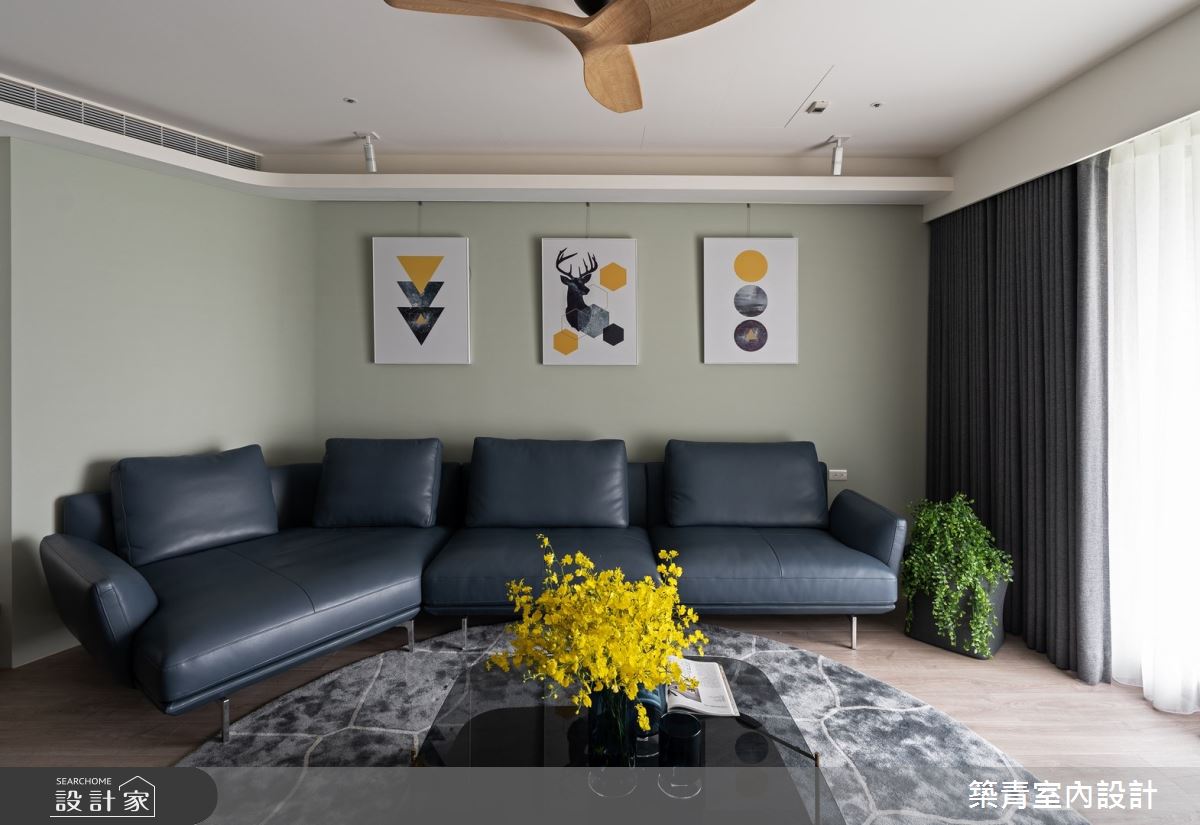 48坪新成屋(5年以下)＿現代風客廳案例圖片＿築青室內裝修有限公司＿築青_62之5