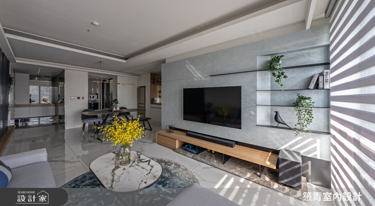 48坪預售屋＿現代風客廳案例圖片＿築青室內裝修有限公司＿築青_64之18